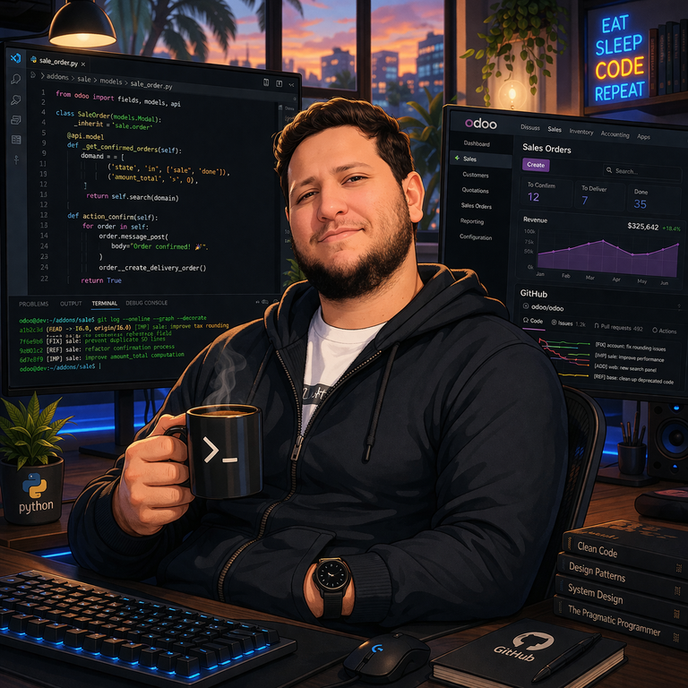 Illustrated portrait of Khaled Alabyad